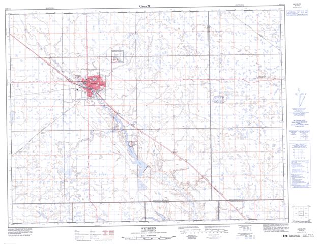 Weyburn Topographic Paper Map 062E12 at 1:50,000 scale