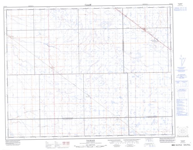 Talmage Topographic Paper Map 062E13 at 1:50,000 scale