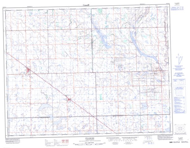 Fillmore Topographic Paper Map 062E14 at 1:50,000 scale