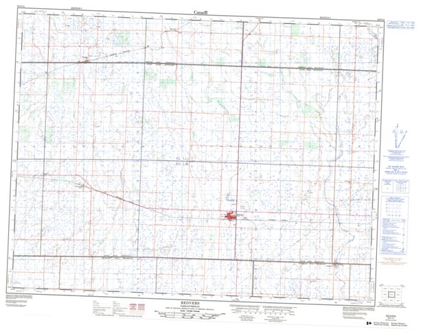 Redvers Topographic Paper Map 062F12 at 1:50,000 scale