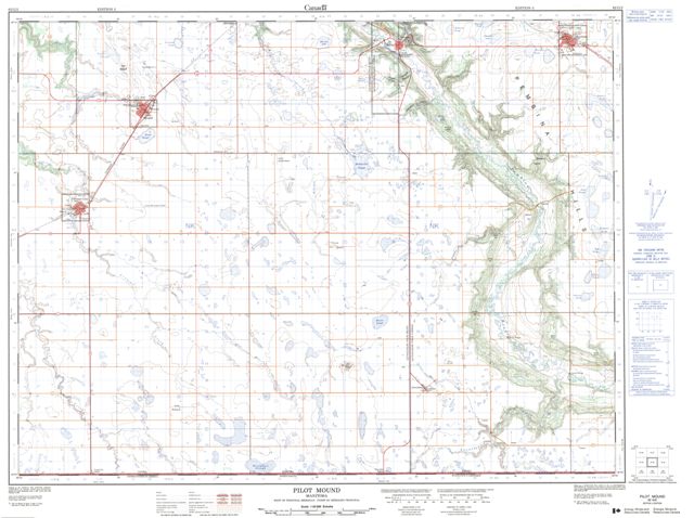 Pilot Mound Topographic Paper Map 062G02 at 1:50,000 scale