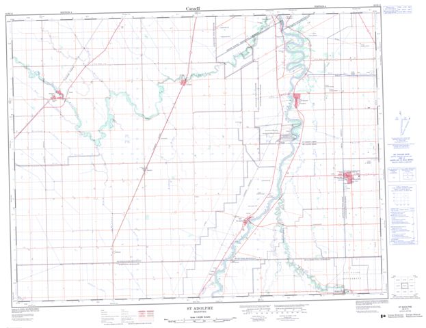 St Adolphe Topographic Paper Map 062H11 at 1:50,000 scale