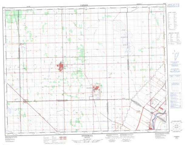 Stonewall Topographic Paper Map 062I03 at 1:50,000 scale