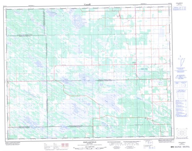 Poplarfield Topographic Paper Map 062I13 at 1:50,000 scale