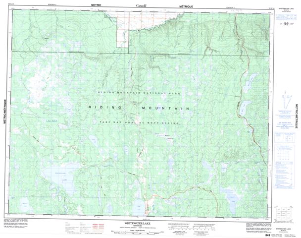 Whitewater Lake Topographic Paper Map 062K16 at 1:50,000 scale
