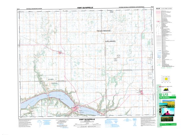 Fort Qu'Appelle Topographic Paper Map 062L13 at 1:50,000 scale