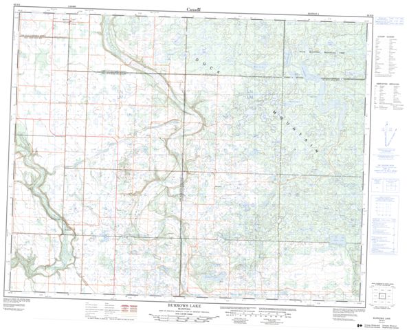 Burrows Lake Topographic Paper Map 062N06 at 1:50,000 scale