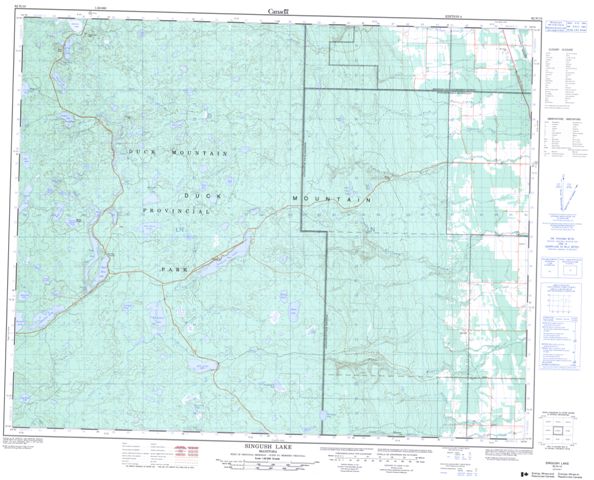 Singush Lake Topographic Paper Map 062N10 at 1:50,000 scale