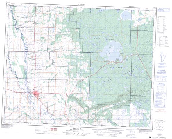 Kamsack Topographic Paper Map 062N12 at 1:50,000 scale