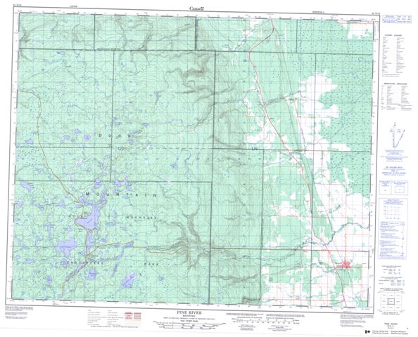 Pine River Topographic Paper Map 062N15 at 1:50,000 scale