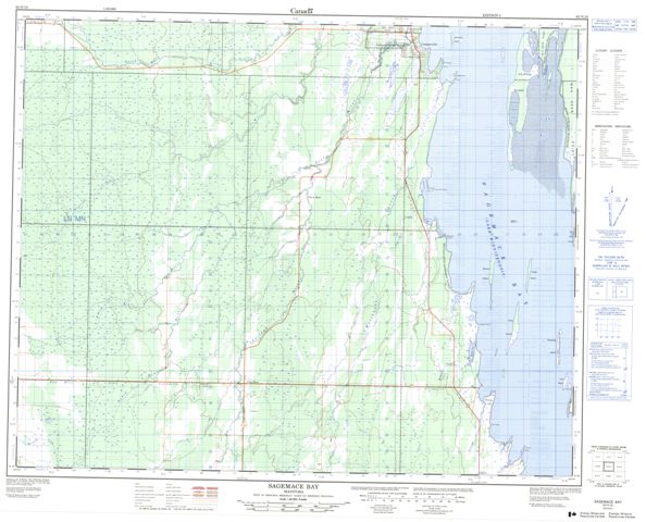 Sagemace Bay Topographic Paper Map 062N16 at 1:50,000 scale