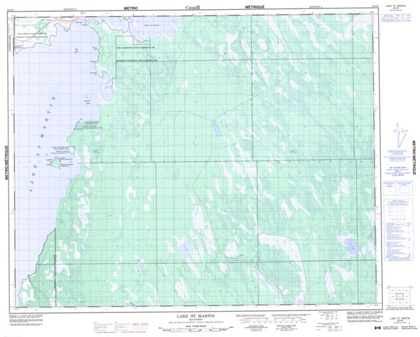 Lake St Martin Topographic Paper Map 062O09 at 1:50,000 scale