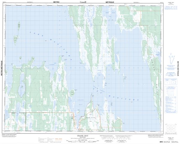Crane Bay Topographic Paper Map 062O11 at 1:50,000 scale