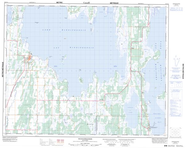 Winnipegosis Topographic Paper Map 062O12 at 1:50,000 scale