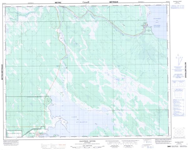 Dauphin River Topographic Paper Map 062O16 at 1:50,000 scale