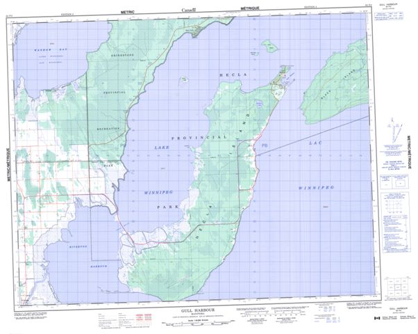 Gull Harbour Topographic Paper Map 062P02 at 1:50,000 scale