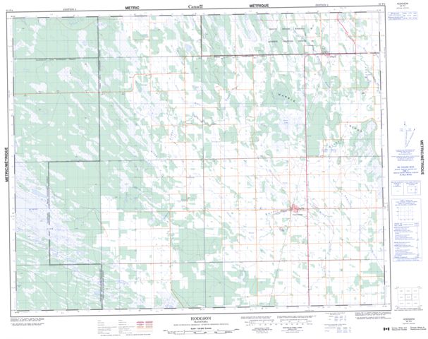 Hodgson Topographic Paper Map 062P04 at 1:50,000 scale