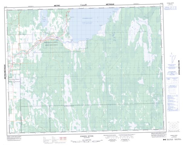 Fisher River Topographic Paper Map 062P06 at 1:50,000 scale