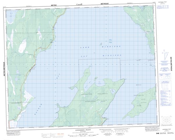 Anderson Point Topographic Paper Map 062P07 at 1:50,000 scale