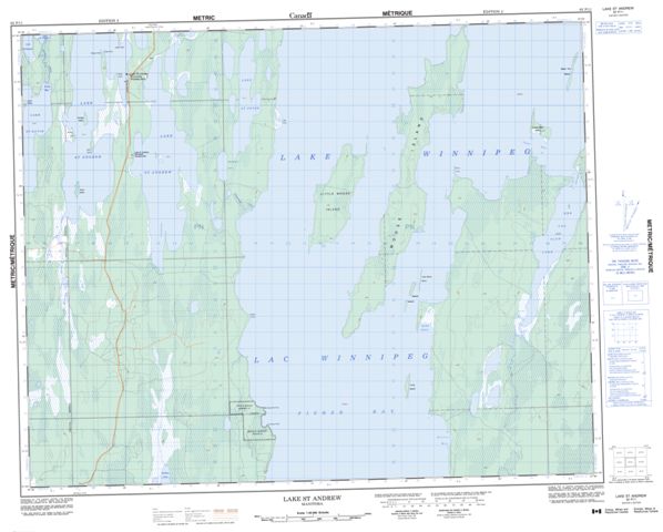 Lake St Andrew Topographic Paper Map 062P11 at 1:50,000 scale