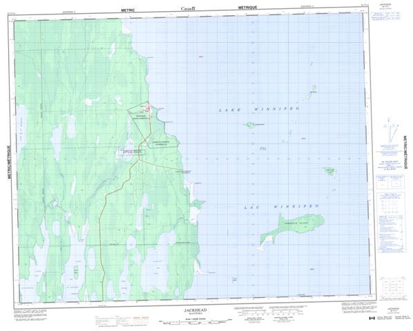 Jackhead Topographic Paper Map 062P14 at 1:50,000 scale