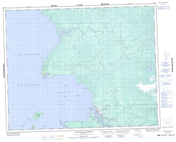 Princess Harbour Topographic Paper Map 062P15 at 1:50,000 scale