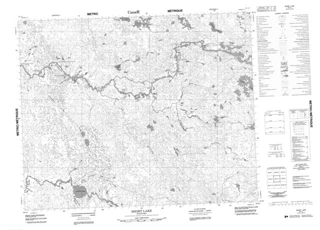 Short Lake Topographic Paper Map 063A01 at 1:50,000 scale