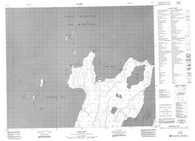Lynx Bay Topographic Paper Map 063A04 at 1:50,000 scale