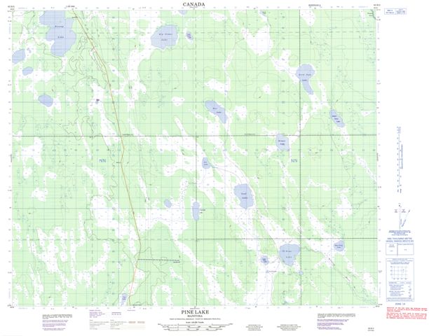 Pine Lake Topographic Paper Map 063B02 at 1:50,000 scale