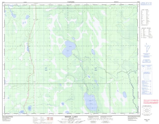 Reedy Lake Topographic Paper Map 063B07 at 1:50,000 scale