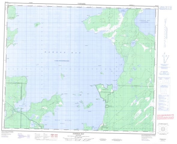 Dawson Bay Topographic Paper Map 063C15 at 1:50,000 scale