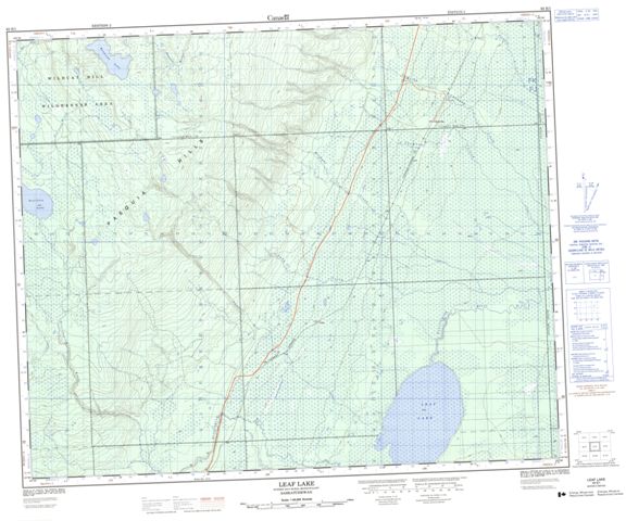 Leaf Lake Topographic Paper Map 063E01 at 1:50,000 scale