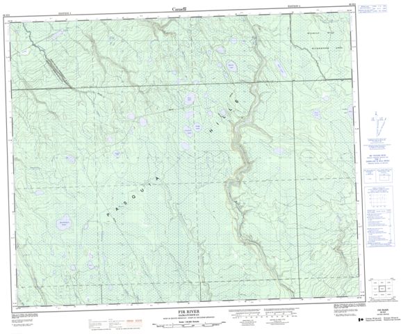 Fir River Topographic Paper Map 063E02 at 1:50,000 scale