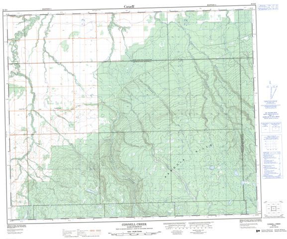 Connell Creek Topographic Paper Map 063E03 at 1:50,000 scale