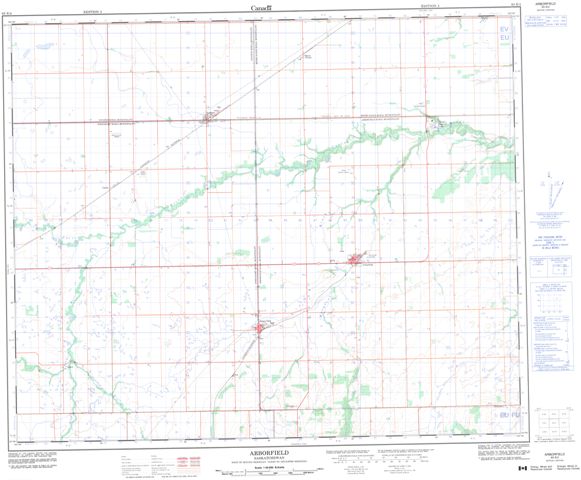 Arborfield Topographic Paper Map 063E04 at 1:50,000 scale