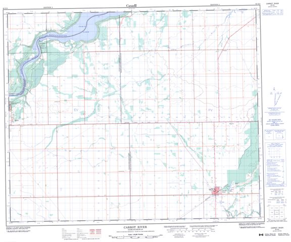 Carrot River Topographic Paper Map 063E05 at 1:50,000 scale