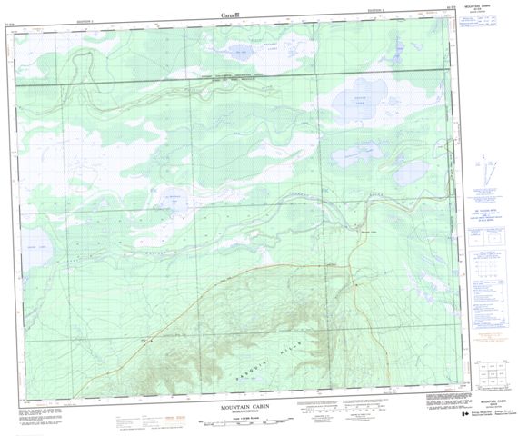 Mountain Cabin Topographic Paper Map 063E09 at 1:50,000 scale