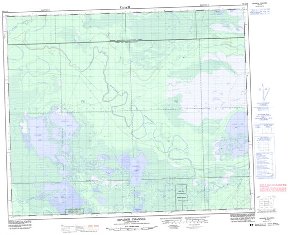 Sipanok Channel Topographic Paper Map 063E10 at 1:50,000 scale