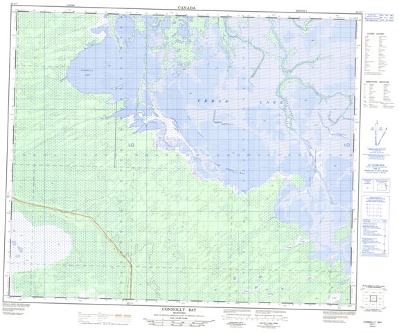 Connolly Bay Topographic Paper Map 063F07 at 1:50,000 scale
