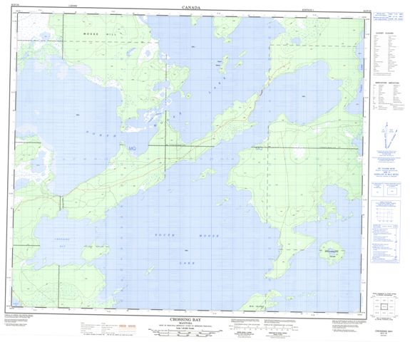 Crossing Bay Topographic Paper Map 063F16 at 1:50,000 scale