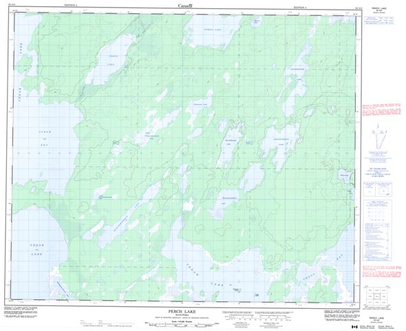 Perch Lake Topographic Paper Map 063G05 at 1:50,000 scale