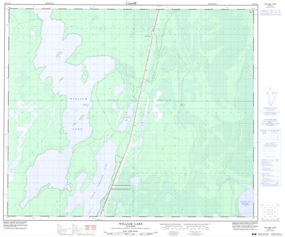 William Lake Topographic Paper Map 063G14 at 1:50,000 scale