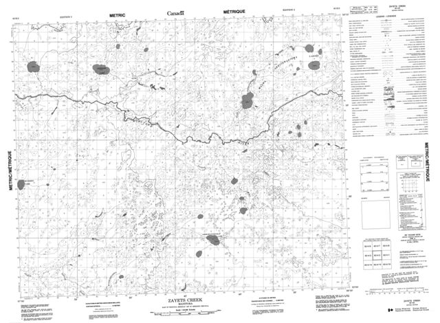 Zayets Creek Topographic Paper Map 063H02 at 1:50,000 scale