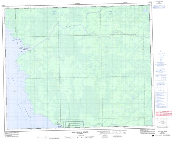 Mukutawa River Topographic Paper Map 063H03 at 1:50,000 scale
