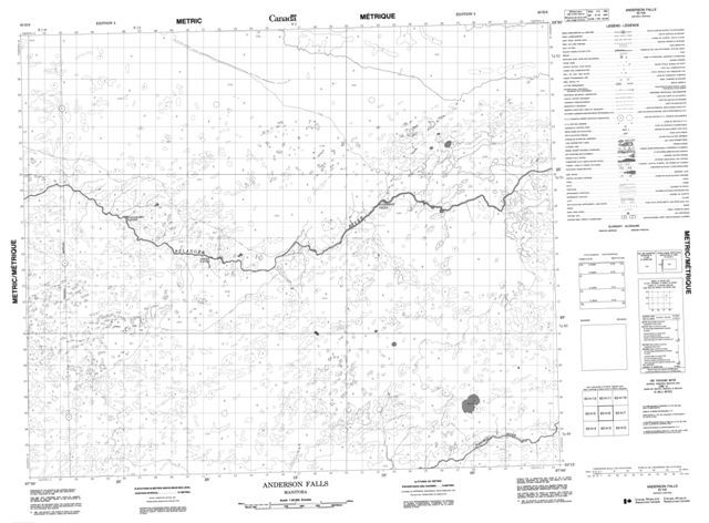 Anderson Falls Topographic Paper Map 063H06 at 1:50,000 scale
