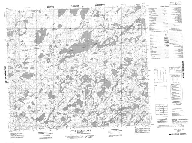 Little Bolton Lake Topographic Paper Map 063I01 at 1:50,000 scale