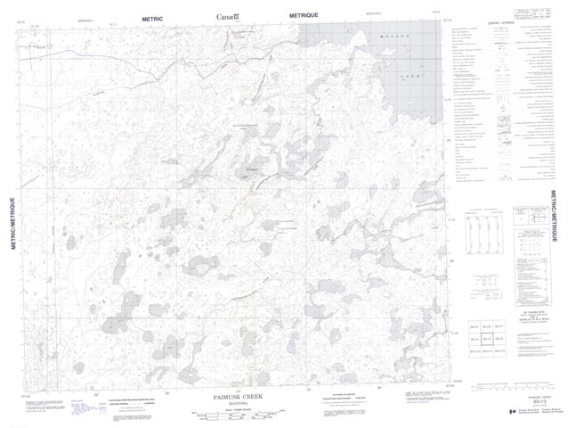 Paimusk Creek Topographic Paper Map 063I03 at 1:50,000 scale