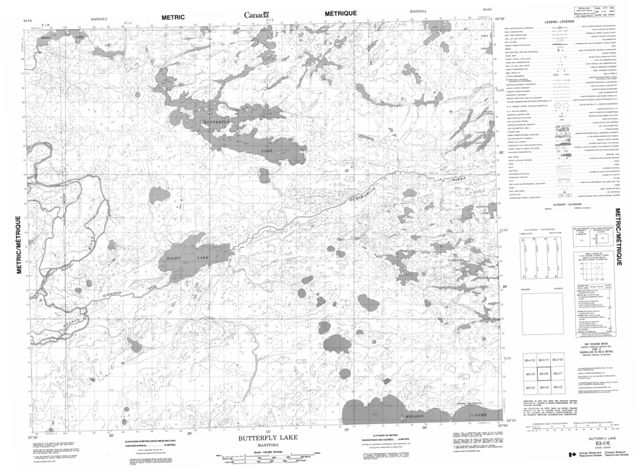 Butterfly Lake Topographic Paper Map 063I06 at 1:50,000 scale