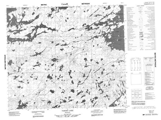 Target Lake Topographic Paper Map 063I11 at 1:50,000 scale