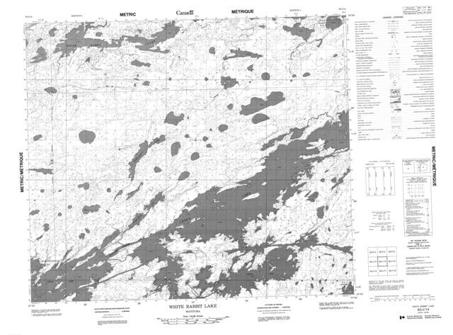 White Rabbit Lake Topographic Paper Map 063I14 at 1:50,000 scale